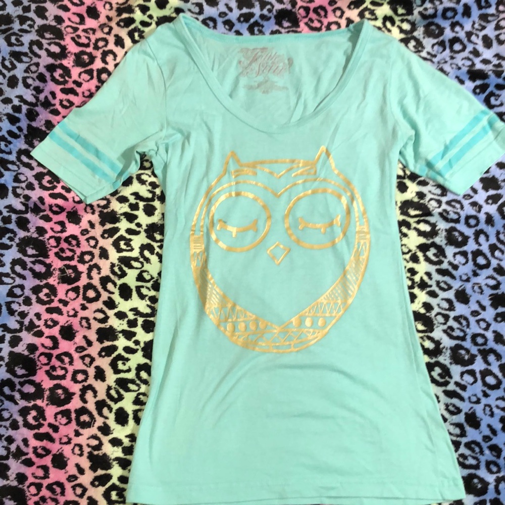 Mint owl top